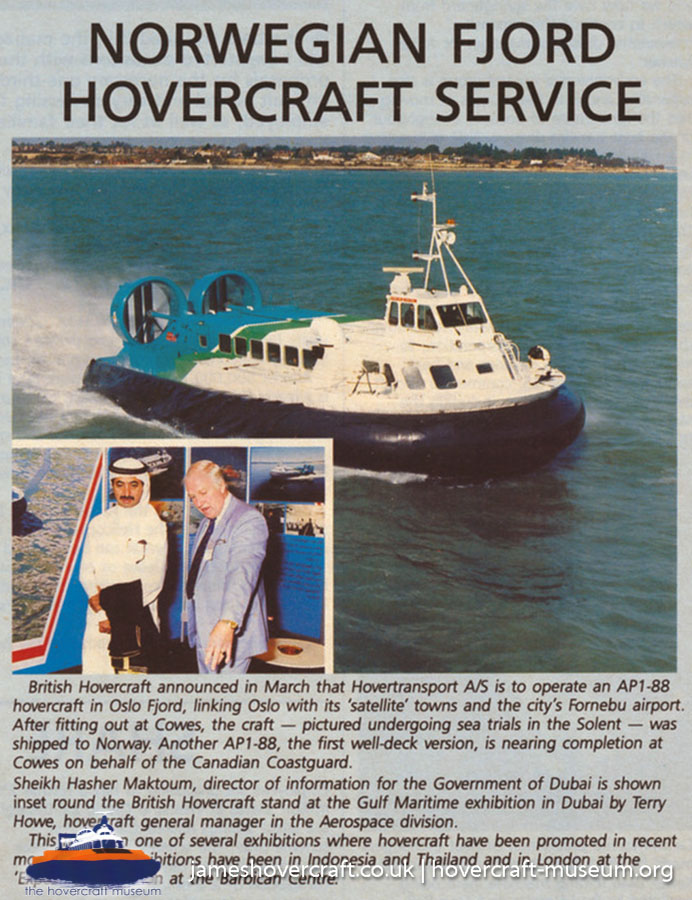 AP1-88 hovercraft with Hoverwest -   (submitted by The <a href='http://www.hovercraft-museum.org/' target='_blank'>Hovercraft Museum Trust</a>).